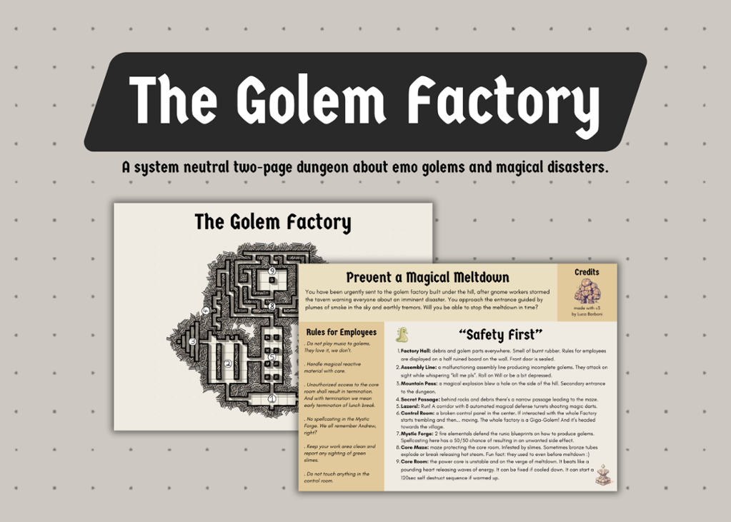 Games like One Page Adventure: The Golem Factory