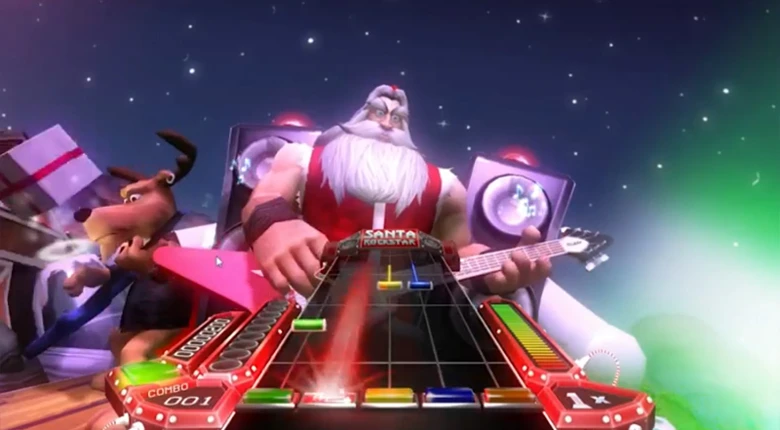 Santa Rockstar HD Image