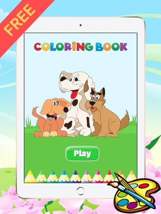 Dog Coloring Book for kid - Animal Paint and Drawing free game color good HD screenshot