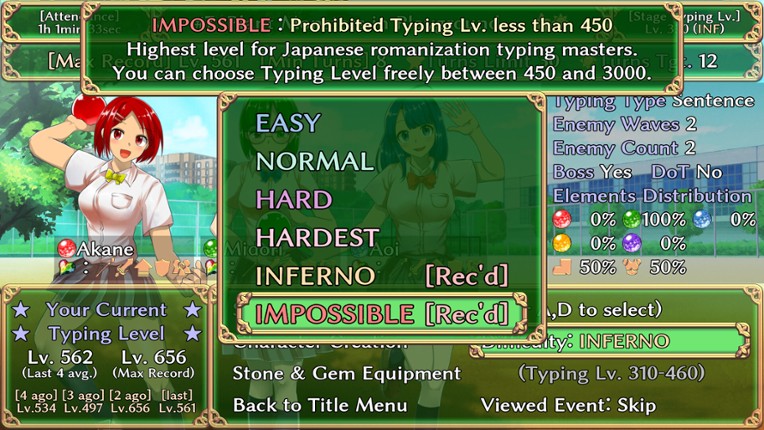 Students of Light Bonds: Typing RPG with Character Creation screenshot