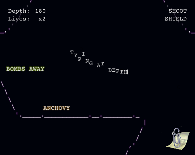 Games like Typing at Depth