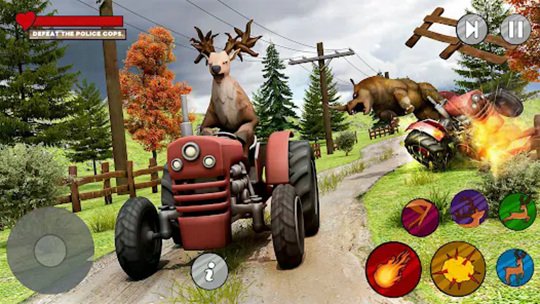 Crazy Deer Animal World 3d Image