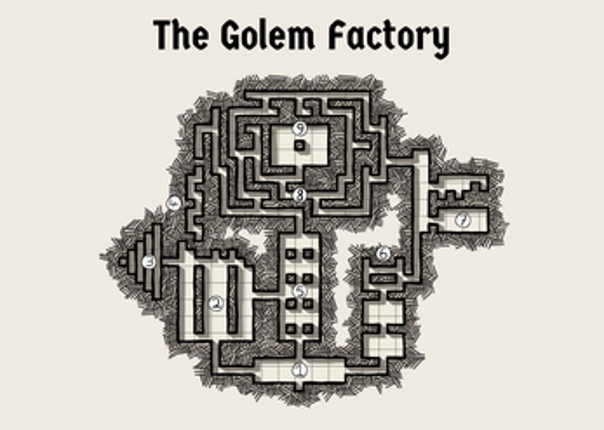 One Page Adventure: The Golem Factory Image