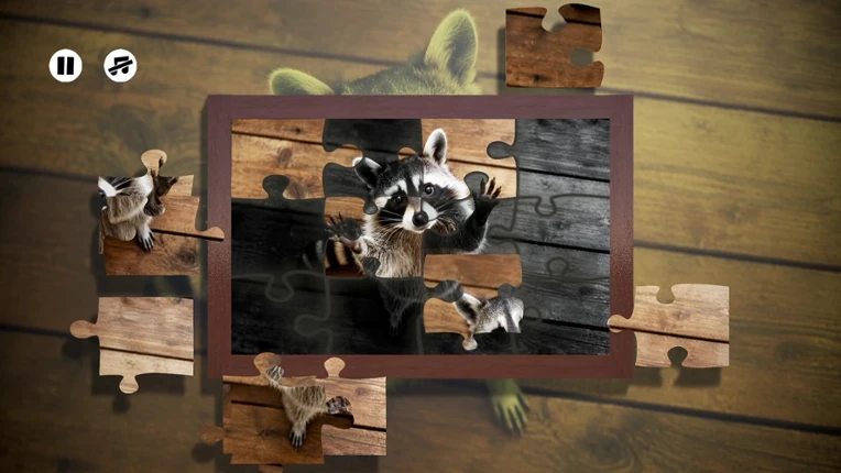 Puzzles Raccoons Image