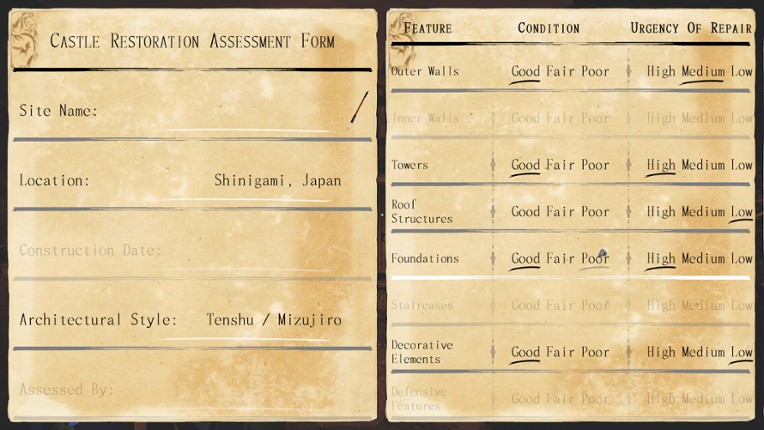 The Assessment screenshot