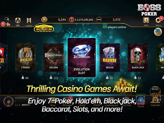 Boss Poker-Casino Slots Games screenshot