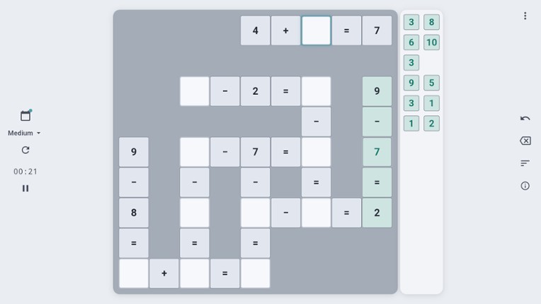 Cross Math - Logic Number Puzzle screenshot