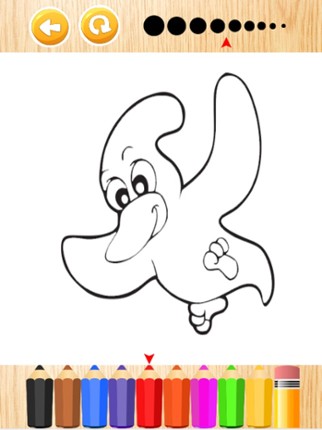 Dinosaur Coloring Pages For Kids Draw Paint Games screenshot