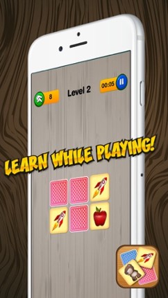 Flash Cards Memory Game – Educational and Fun Activity Challenge to Match Card Pair.s Image