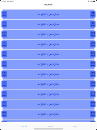 PickAPair Georgian - English Image