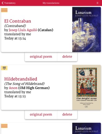 Translatory – translate poetry for fun! screenshot