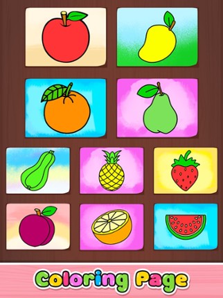 Fruits Coloring &amp; Drawing Image