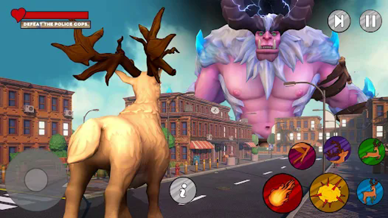 Crazy Deer Animal World 3d Image