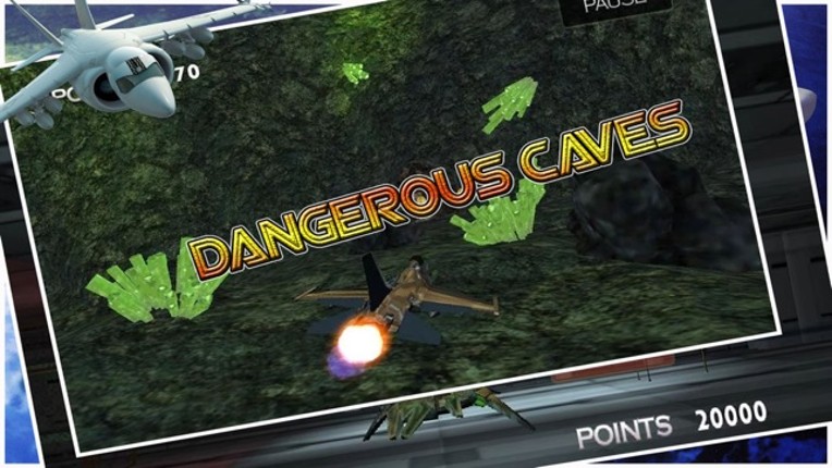 Jet Fighter Racer - Amazing cave runner : fully free racing game screenshot