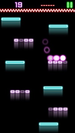 Rock Hero Drop in glowing light shaft scrolling at speed screenshot