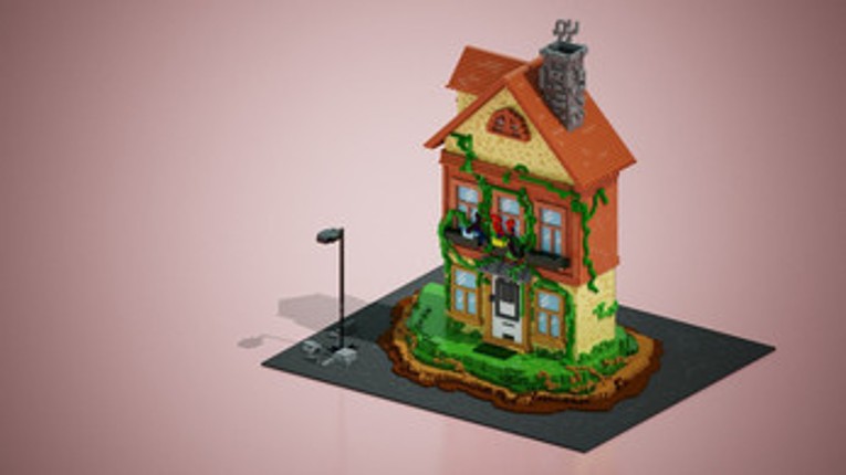 3D voxel toy house Image