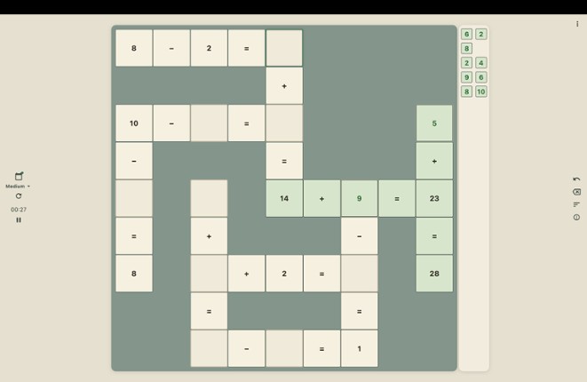 Cross Math - Logic Number Puzzle screenshot