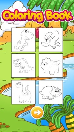 Dinosaur Coloring Pages For Kids Draw Paint Games screenshot