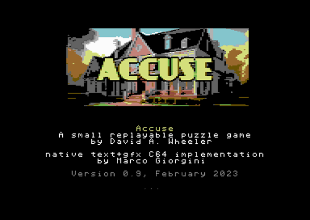Accuse [C64] screenshot