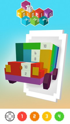 Pixel 3D Art Coloring Number Image