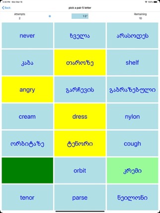 PickAPair Georgian - English screenshot
