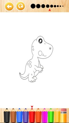 Dinosaur Coloring Pages For Kids Draw Paint Games screenshot