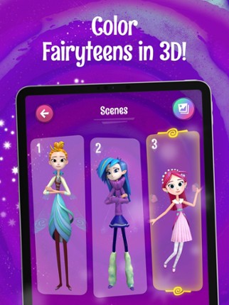 FairyTeens. Magic 3D Coloring screenshot