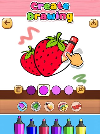 Fruits Coloring &amp; Drawing screenshot