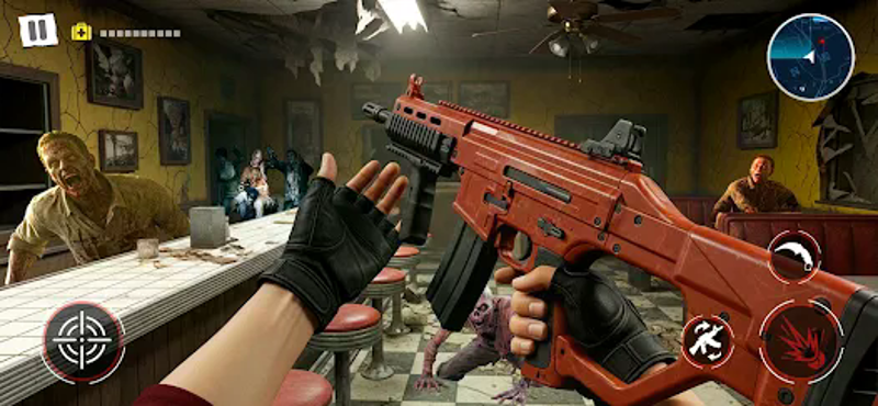 Zombie shooting survival games screenshot