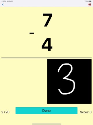 Number writing practice math 1 Image