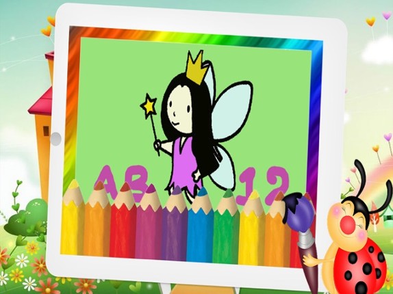 Princess Fairy Tale and Wonderland Coloring page Image