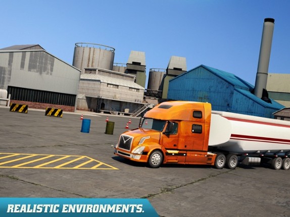 Trucker Parking 3D Image