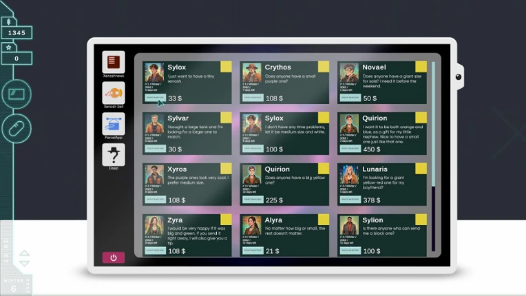 Xenoquarium screenshot
