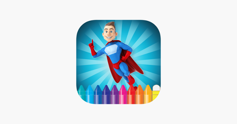Cartoon Superhero Coloring Book - Drawing for kid free game Image