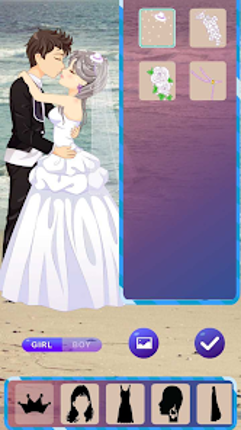 Anime Dress Up Love Kiss Games screenshot