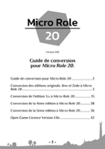 [Playtest] Guide de conversion pour Micro Role 20 Image