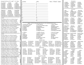 Solo Gaming Sheets Image