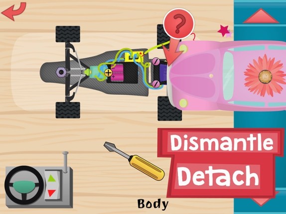 Kids RC Toy car mechanics Free Game for curious boys and girls to look, interact, listen and learn screenshot