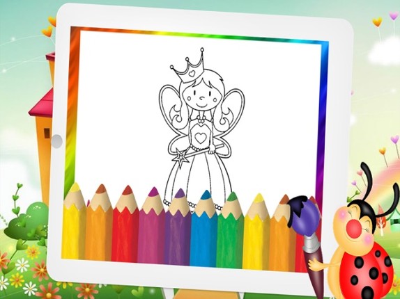 Princess Fairy Tale and Wonderland Coloring page screenshot