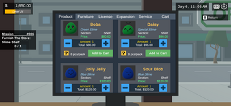 Slime Store Simulator screenshot