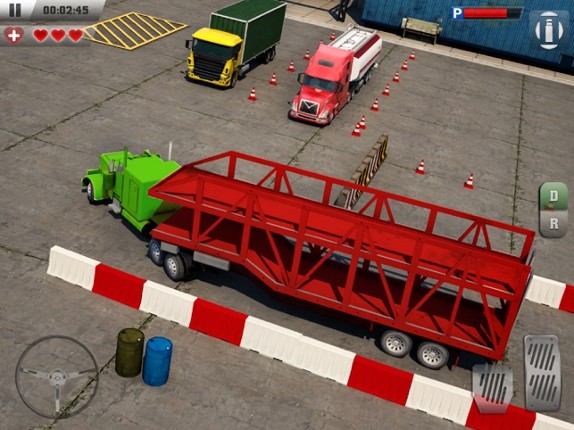 Trucker Parking 3D Image