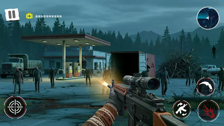 Zombie shooting survival games screenshot