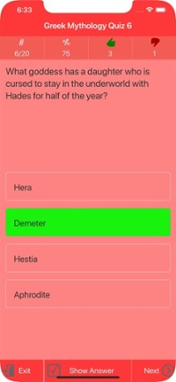 Greek Myths & Gods Trivia screenshot