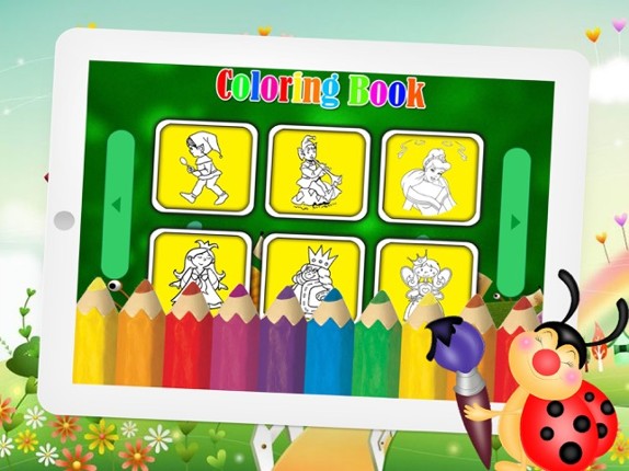 Princess Fairy Tale and Wonderland Coloring page screenshot