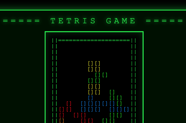TETRIS ASCII - Retro Edition Image