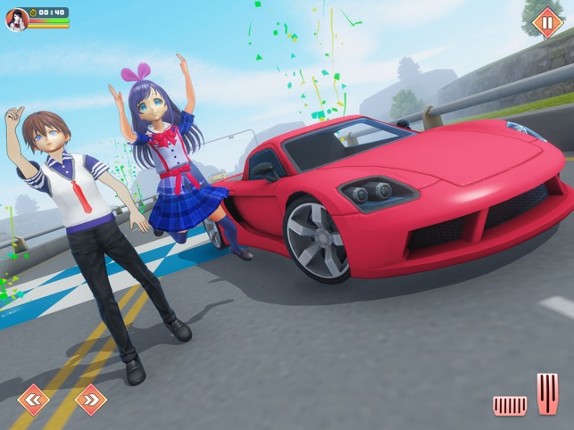 Anime School Girl Love Life 3D screenshot