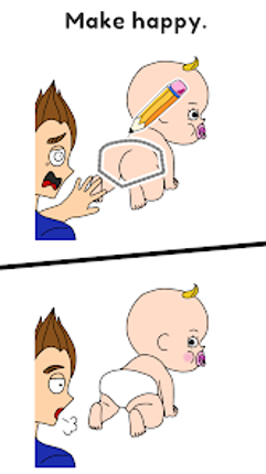 Draw Happy Baby : Puzzle Game screenshot