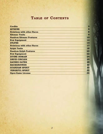 Ancestral Anthologies Vol. 2: Fox & Fae, Kitsune and Sylphs (5e) screenshot