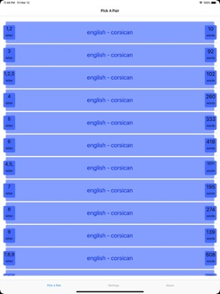 PickAPair Corsican - English screenshot