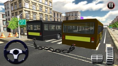 Chained Coach Bus 3D Image